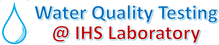 Water quality testing at IHS laboratory word art